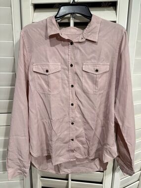 Lightweight Blush Button-Up
